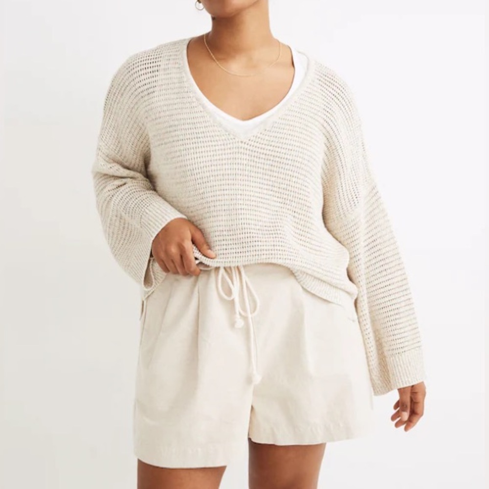 Madewell Rainbow Marled Seville Pullover Sweater